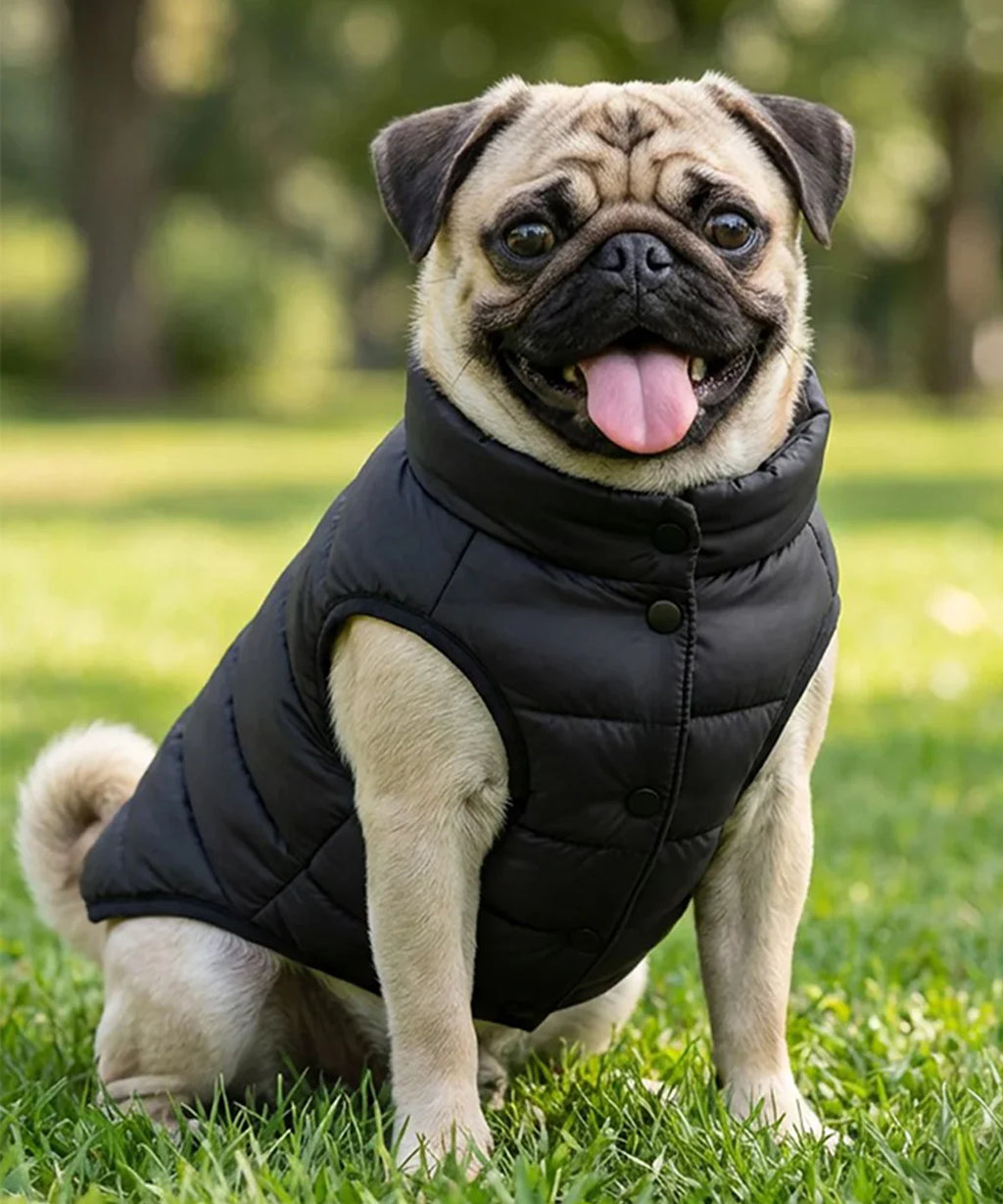 Embroidered Dog Puffer Jacket