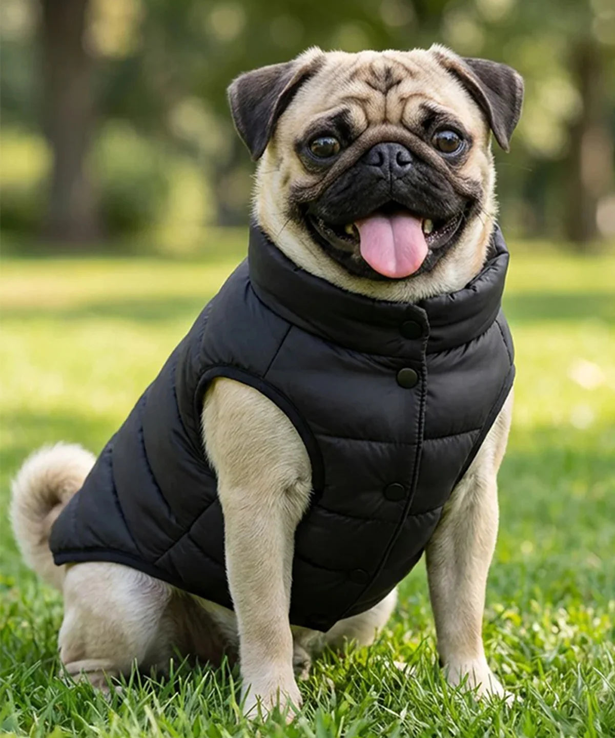 Embroidered Dog Puffer Jacket