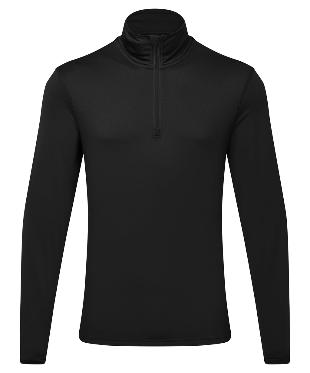 TriDri® recycled long sleeve brushed back ¼ zip top