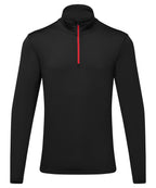 TriDri® recycled long sleeve brushed back ¼ zip top